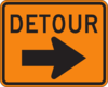 Detour Arrow Sign Clip Art